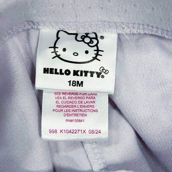 Hello Kitty Little Girls 2 Pc. Velour Sweatshirt Pants Outfit Set Lavender 18M - Picture 3 of 12